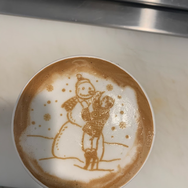Snowman Latte Art
