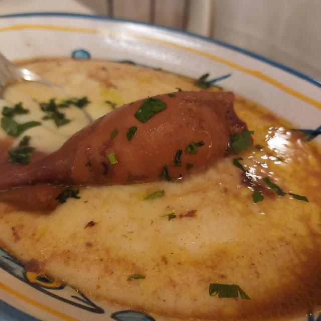Calamaro Ripieno Di Scarola Su Crema Di Patate