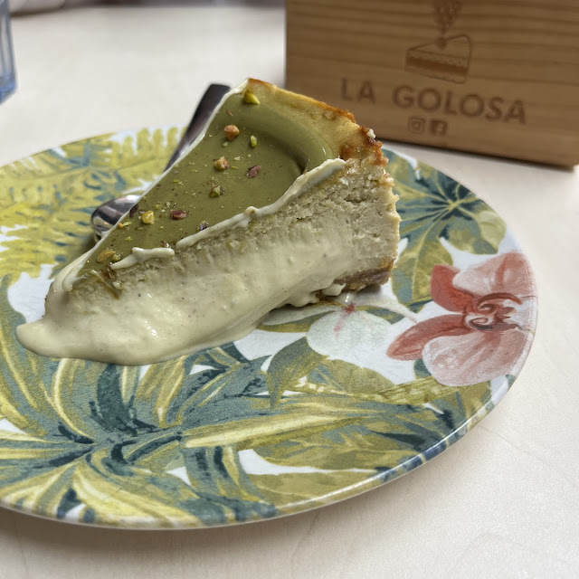 Tarta de Queso Y Crema de Pistacho