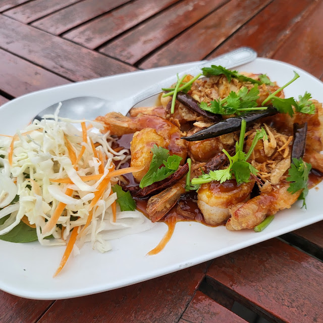กุ้งราดซอสมะขาม