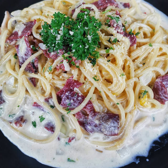 Spageti Carbonara Beef Bacon