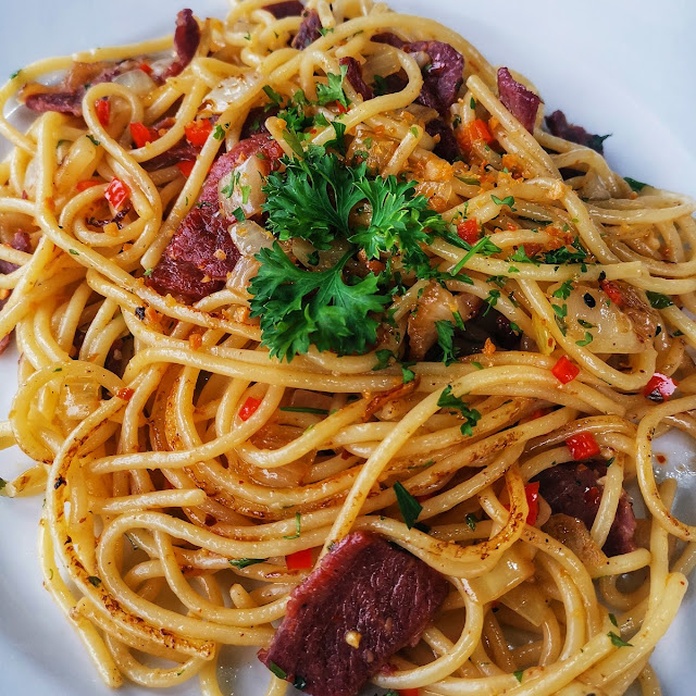 Aglio Olio Beef Bacon