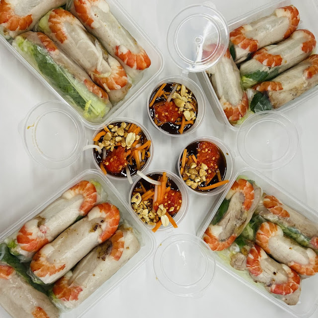 Roast Pork & Prawn Rice Paper Rolls