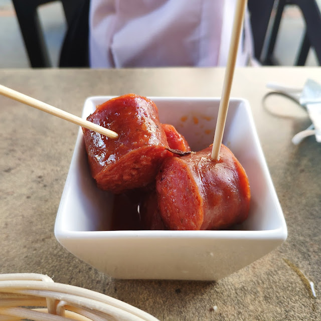 Caramelized Chorizo with Wine and Cinnamon
