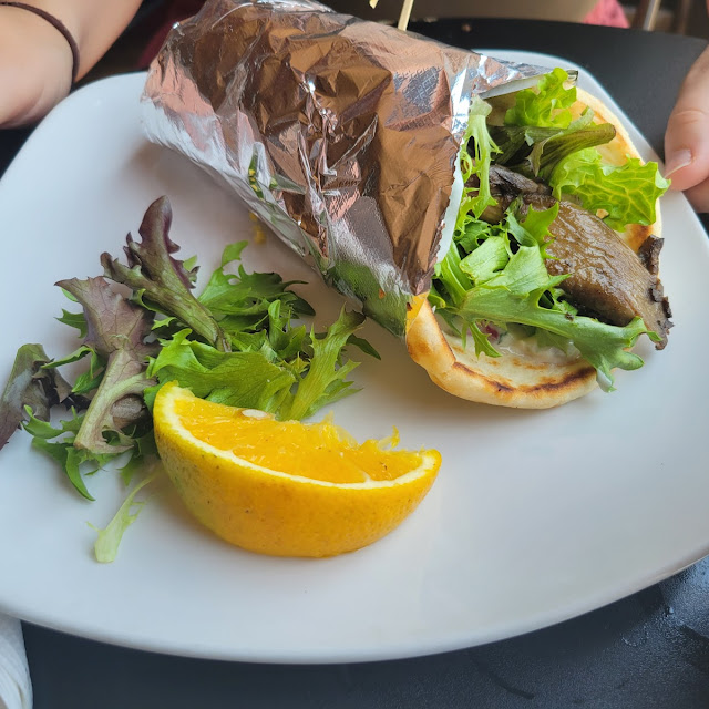 Gyro Made with Oyster Mushrooms