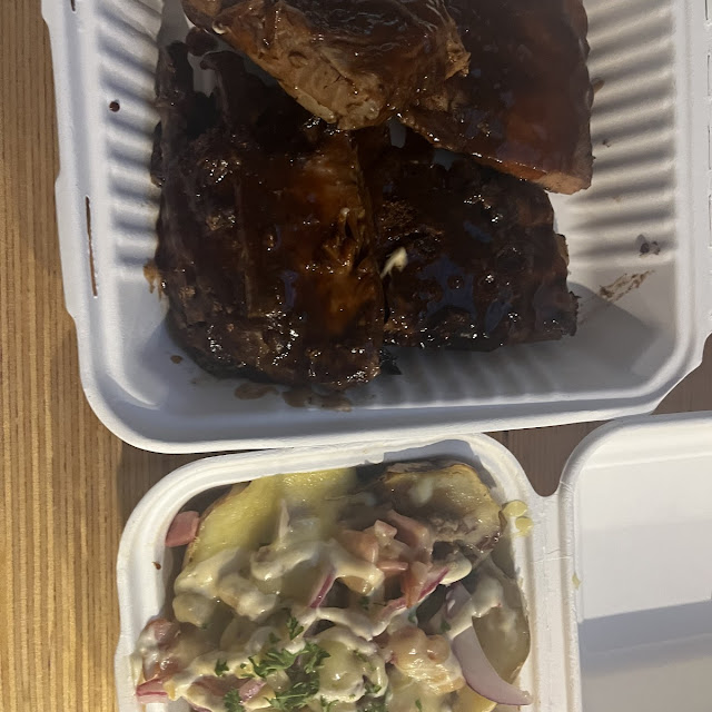 BBQ Ribs and Baked Potato