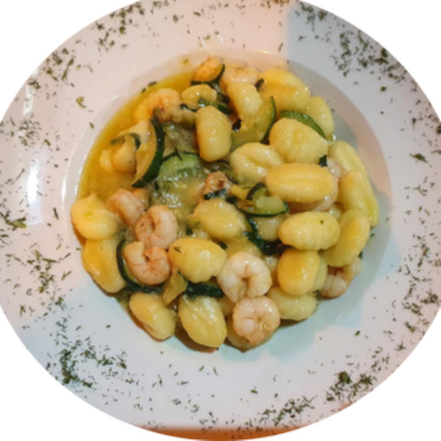 Gnocchi Con Bambas Y Calabacin