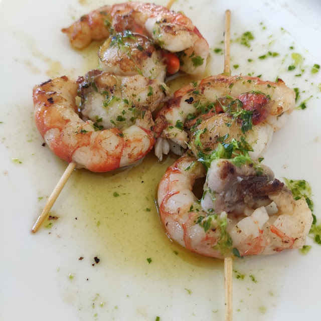 Brocheta de Langostinos Rape Y Zamburiña