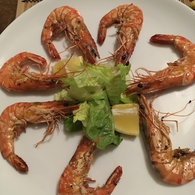 Gambas on the Plancha