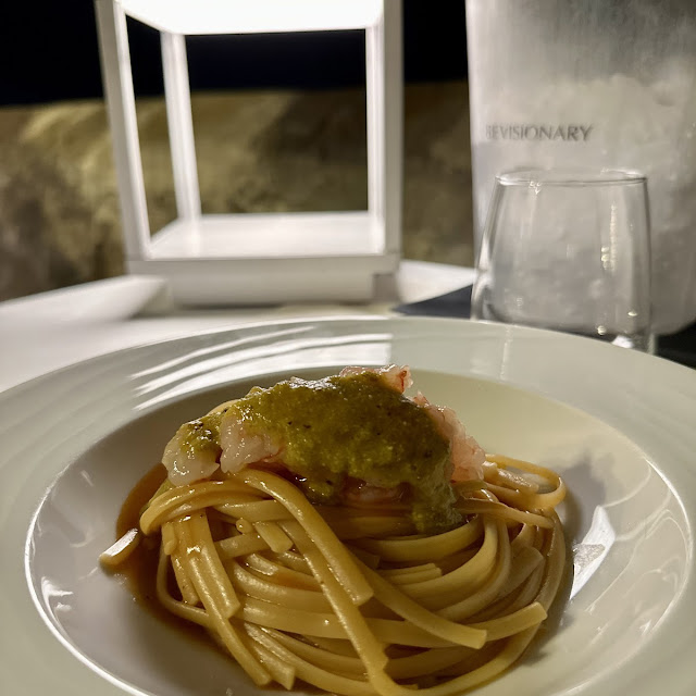 Spaghetto Con Tartare Di Gambero Viola