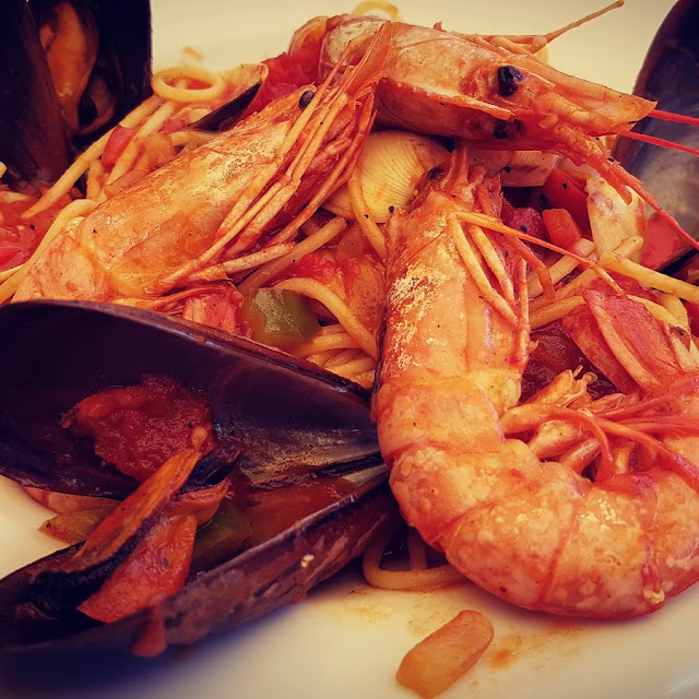 Espaguetis Con Mariscos