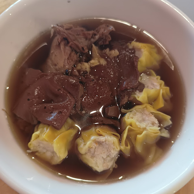 Duck Noodle Soup with Crab Dumplings