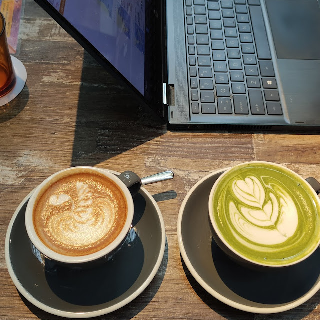 Cappuccino and Matcha