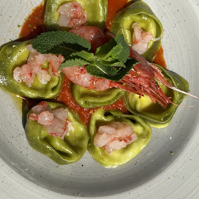 Gnocchi Verdi Con Scampi E Gamberi