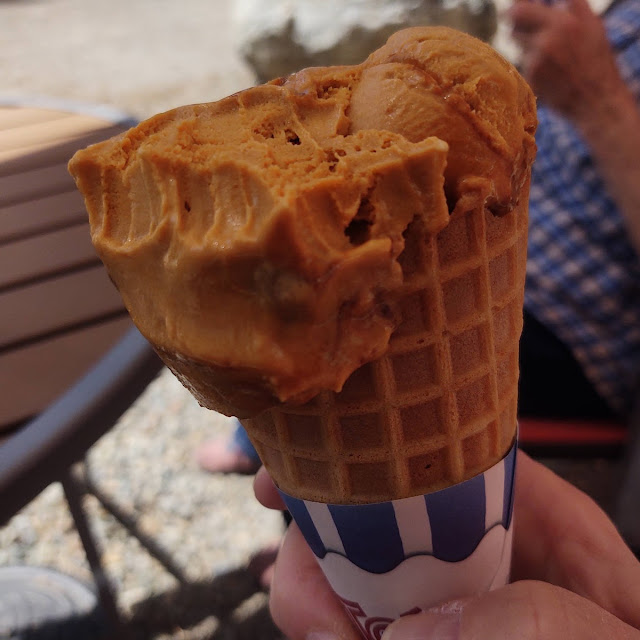 Salted Caramel Ice Cream in a Waffle Cone