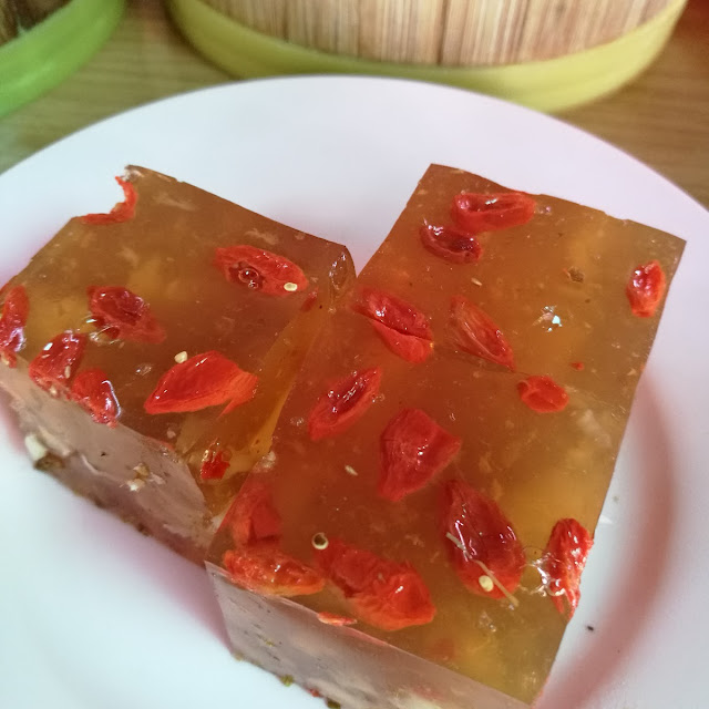 chilled osmanthus jelly 桂花糕