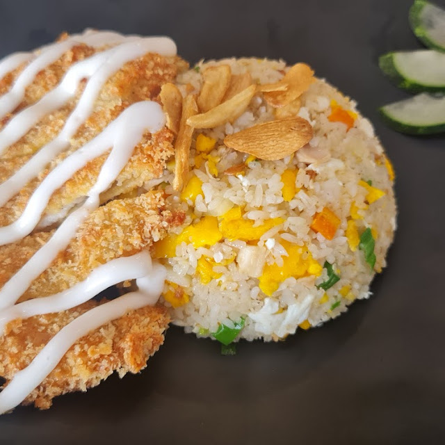 Butter Fried Rice with Katsu