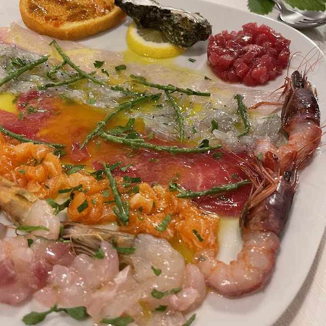Salmao Tuna Shrimp Crudo