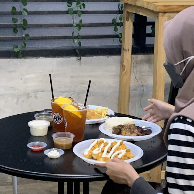 Cheezy Wedges Roasted Chicken Set Nasi Chicken Chop Ice Lemon Tea