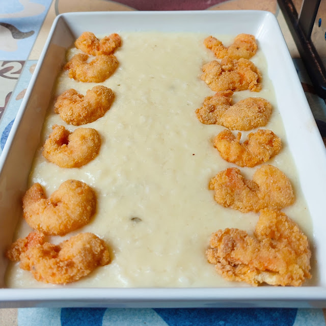Risoto Com Camarão Empanado