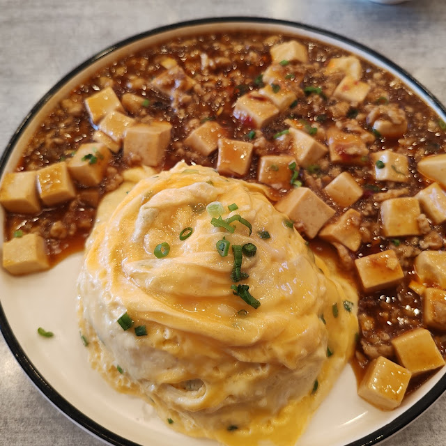 Braised Mapo Beancurd with Scrambred Egg Rice