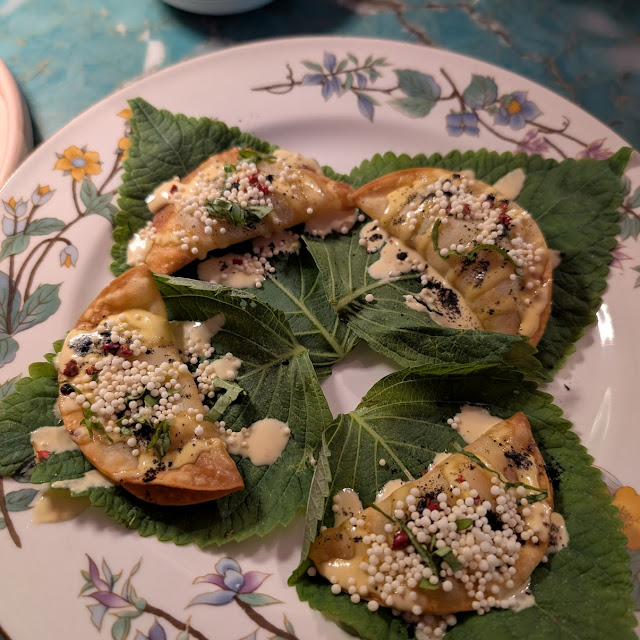Shrimp Dumpling Ceviche Tostada