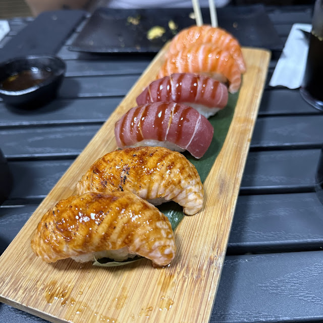 Niguiri de Salmón Flambe