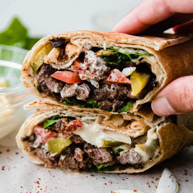 Shawarma Ternera Con Hummus