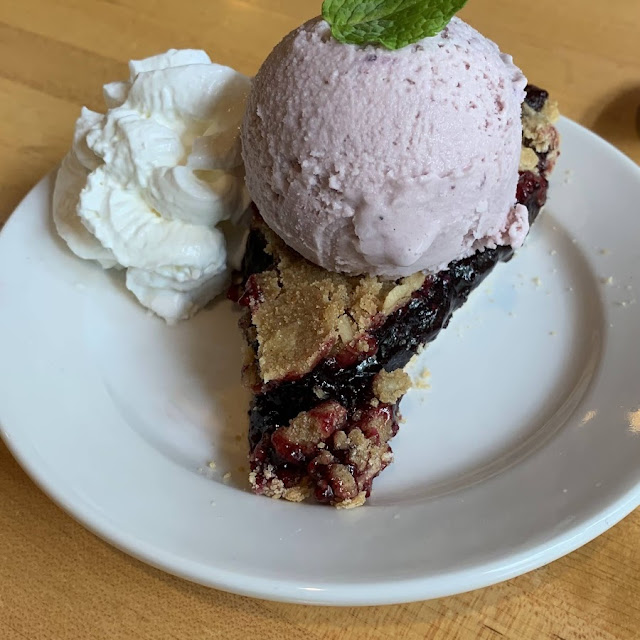 Huckleberry Pie with Huckleberry Ice Cream