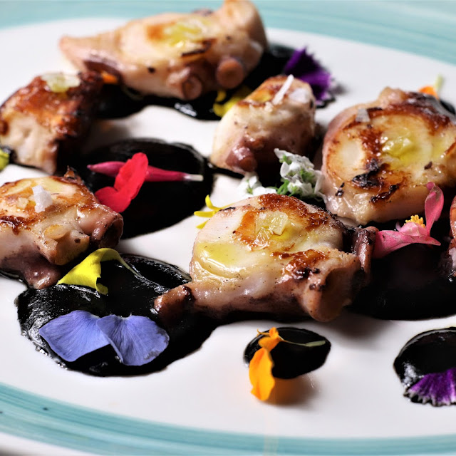 Truffled Scallops Topped with a Veil of Iberian Lard And