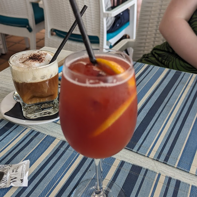 Sangria and Iced Coffee