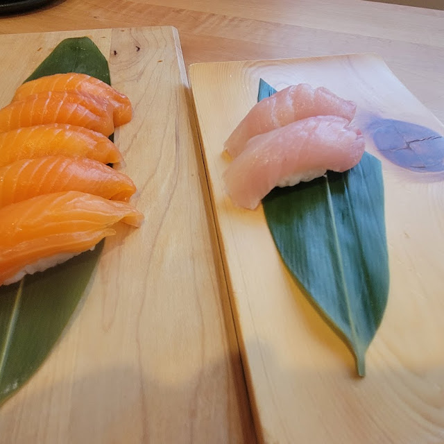 Salmon and Yellowtail Nigiri