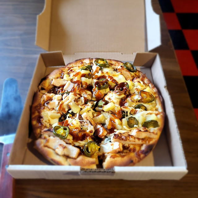 BBQ Chicken Pizza w Added Jalapeno and Pineapple