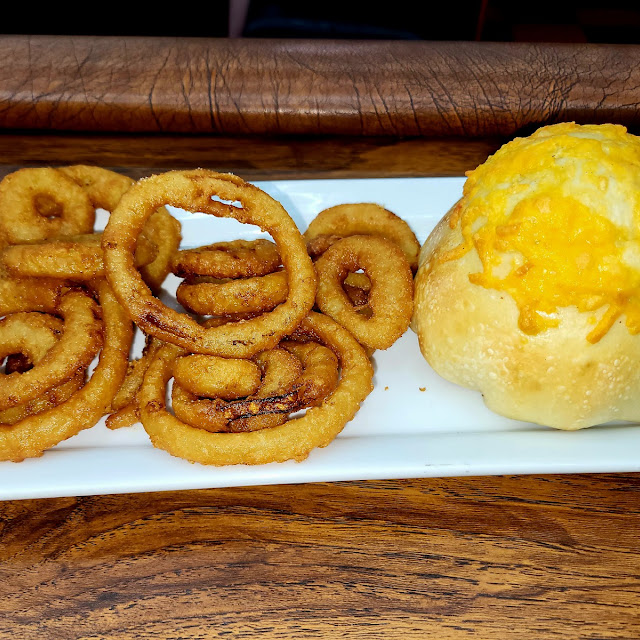 BBQ Bacon Cheeseburger with Onion Ring Upgrade Usually Served with Fries