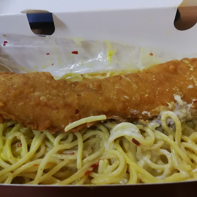 Fish and Pasta Salted Egg