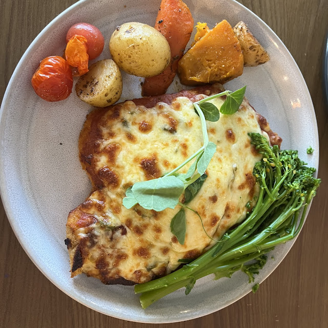 Chicken Parmy with Veggies