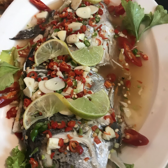 Steamed Sea Bass with Lime and Chillies