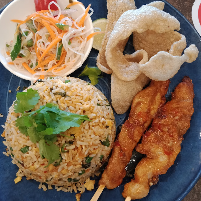 Thai Basil Fried Rice with Lemongrass Chicken
