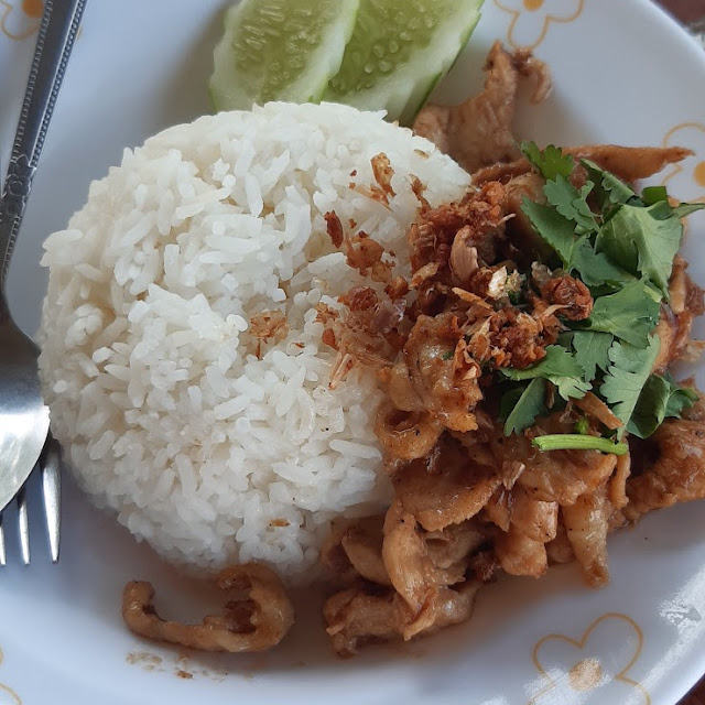 ข้าวไก่กะเทียม