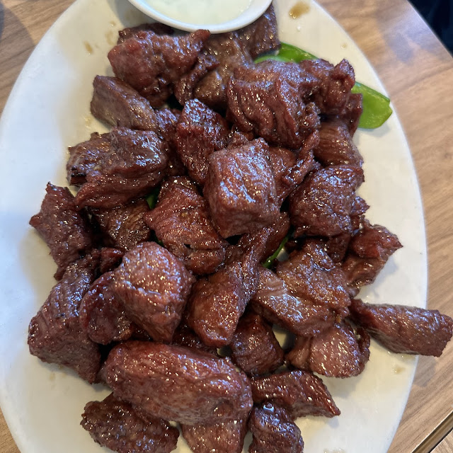 Diced Beef with Wasabi Sauce