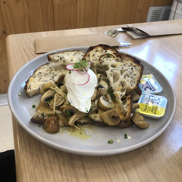 Eggs on Toast with Mushrooms