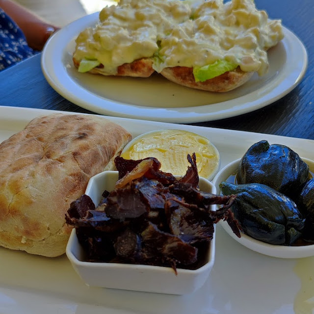 Biltong & Fig Roosterkoek and Chicken Mayo Roosterkoek