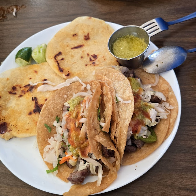 Chicharron Papusa & Streak Taco