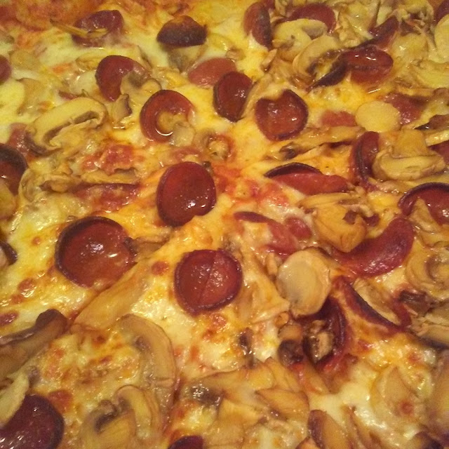 3 Topping Pizza Mushroom Cheese Pepperoni
