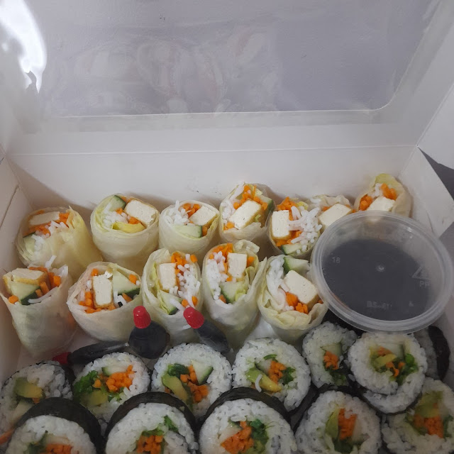 Rice Paper Rolls and Sushi