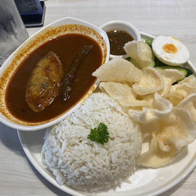 Fragrant Rice Served With Asam Pedas Ikan Tenggiri