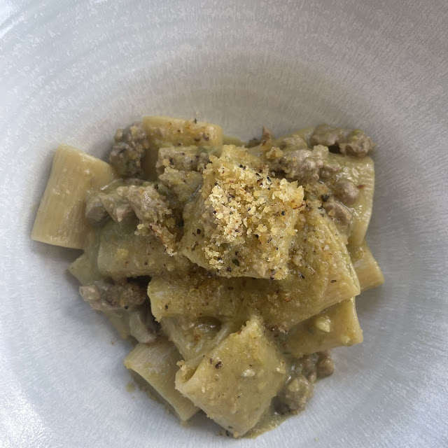 Paccheri Con Ragù Di Fave E Tonno