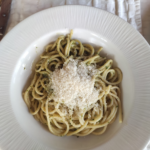 Spaguettis Al Pesto