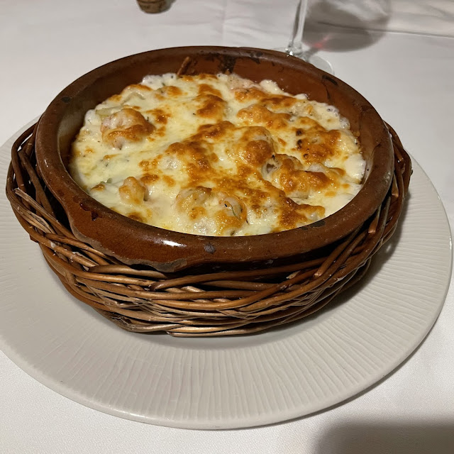 Puerros Con Gambas Gratinados