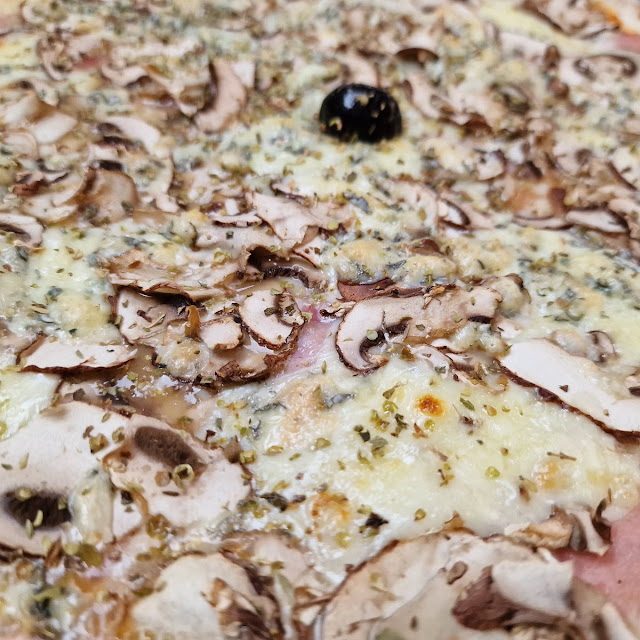 Capricciosa Pizza with Added Gorgonzola